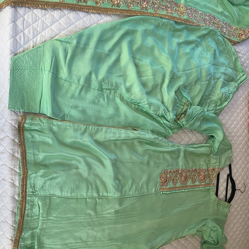 Silk suit it’s embroidery dupatta